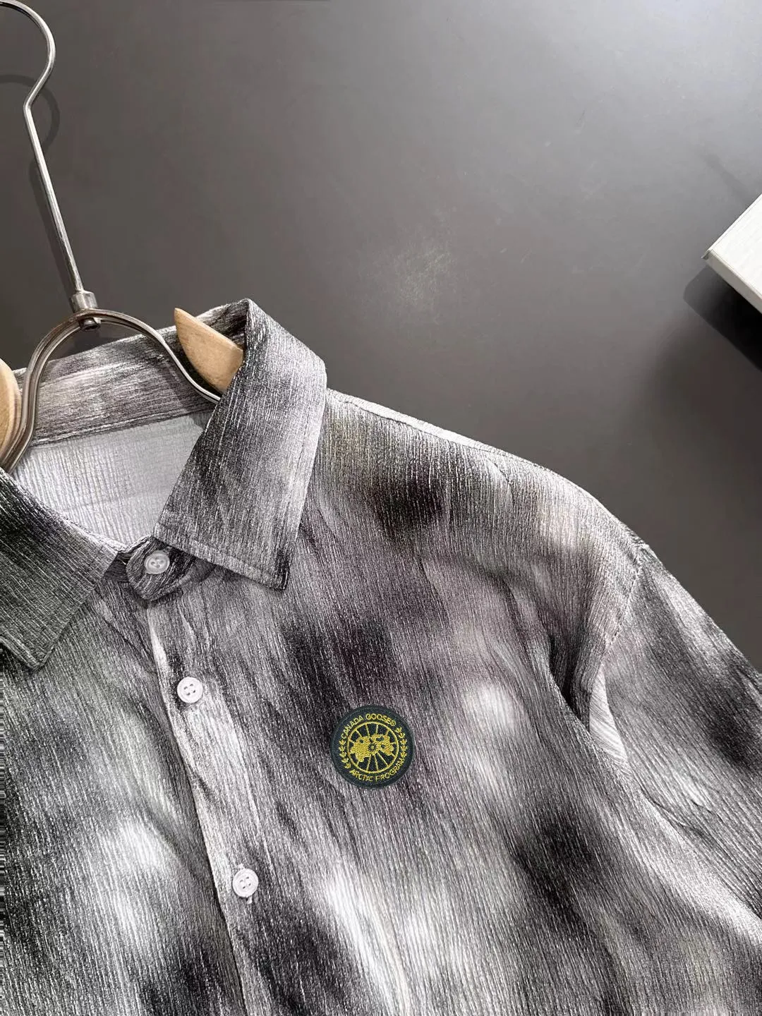 Next day shipping P360 Big Goose 2025 Autumn Men's Thin Breasted Fashion Tie-Dye Long Sleeve Shirt New Loose Versatile Lapel Top Casual Trendy Men's Shirt Size: M-3XL